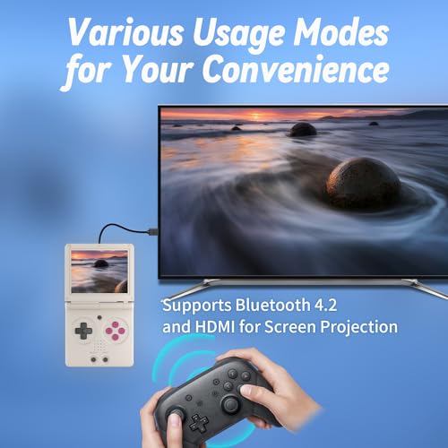 Image of RG35XXSP Portable Flip Retro Handheld Game Console RG35XX SP Flip Game Console Linux System 3.5 '' IPS Screen 64G Preloaded 5532 Games RG 35XXSP Support HDMI TV Output 5G WiFi Bluetooth 4.2 Grey