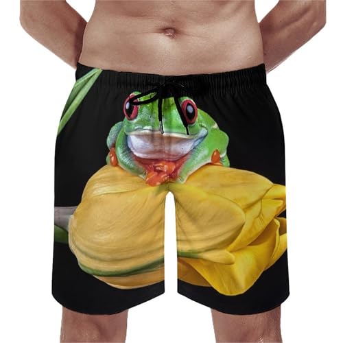 Swim shorts grenouille fleur jaune idéal pour les vacances d'été
