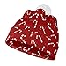 Noprintge Xmas Candy Canes Winter Beanie Hat with Pompom for Little Kids Toddler Baby Boys Girls Winter Hat Soft Comfy Fashionable Beanies
