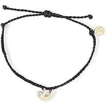 Pura Vida Gold or Silver Sloth Charity Wildlife Bracelet - 100% Waterproof, Adjustable Band - Coated Charm