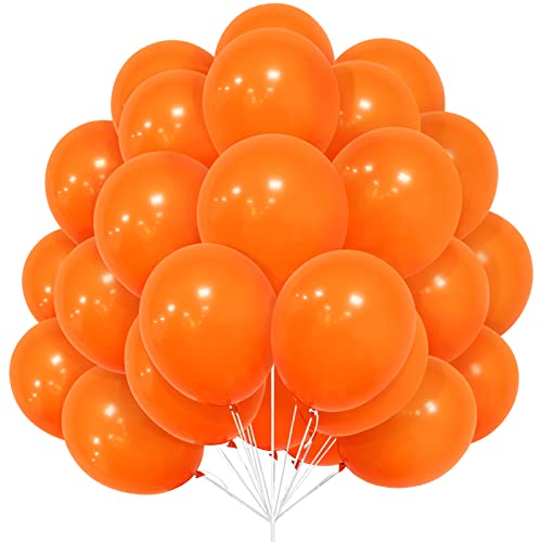Lot de 30 ballons orange en latex 12 pouces pour hommes femmes filles fête anniversaire Halloween mariage anniversaire pique-nique mariage célébration baptême...