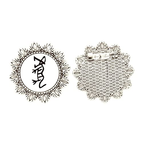 Broche de plata de tigre chino BS Inscriptions accesorio diario para abrigos y chaquetas