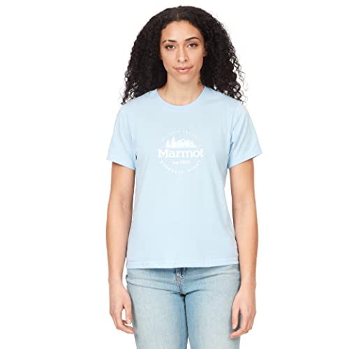 MARMOT Women's Culebra Peak Short Sleeve Tee Shirt, Tide Blue 18893, X-Large