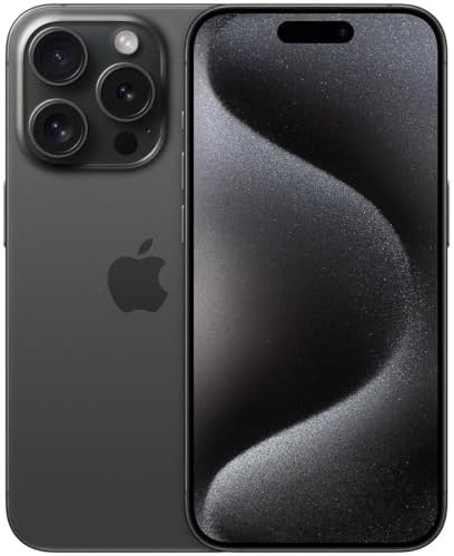 Apple iPhone 15 Pro, 128 Go - Titane Noir (Reconditionné)