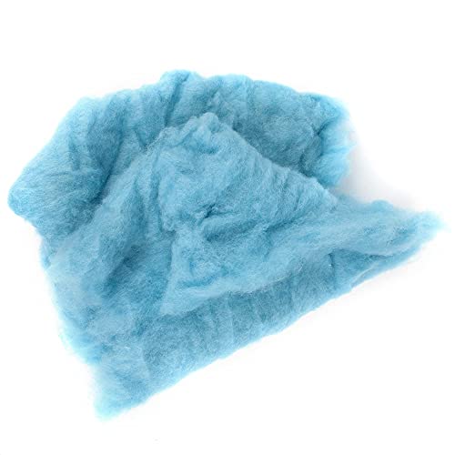 Image of Desert Breeze Distributing Maori Wool Carded Batting, 100% Natural New Zealand Wool Made by DHG in Italy for Needle Felting, 3.5 OZ, 27 Micron, Color Water Blue