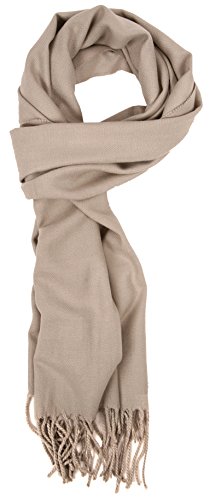 Love Lakeside-Men s Cashmere Feel Winter Solid Color Scarf 0-0 Light Grey