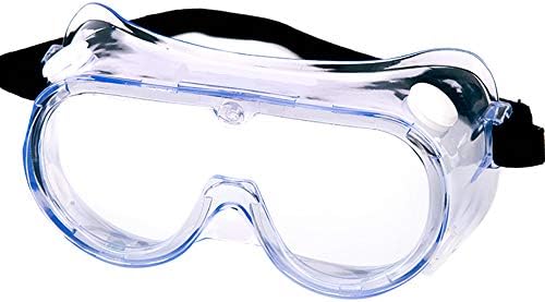 Safety Goggles with universal fit, Safety Glasses with Clear, Fog-Free, Anti-spittle, Anti Scratch and UV Protection Coated Lenses, Spectacles for Eye Protection
