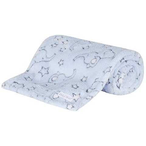Lora Dora Blue Elephant Print Baby Blanket Cover