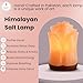 Spantik Tulip Shape Himalayan Pink Salt Lamp | Hand-Carved Rock Salt Flower Lamp | Natural Salt Night Light Desk Lamp for Home Office Decor | Himalayan Salt Lamps Sourced from Pakistan