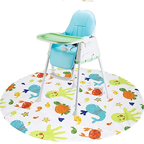 Banooo Tapis de sol pour chaise haute/loisirs créatifs imperméable et antidérapant pour manger en désordre, lavable Cover