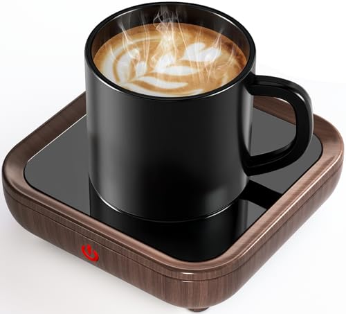 Image of Kepwam Coffee Mug Warmer Smart Cup Warmer - Excellent Heating & Highest Temp Setting & Light Indicator, Coffee Warmer for Desk Auto Shut Off, Candle Warmer Plate for Beverage, Gifts for Women Men Mom