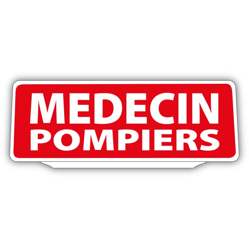 Placa parasol médico coche para emergencias en carretera con clip rojo