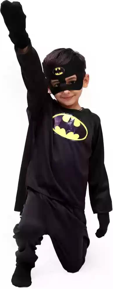 FIERWARZ Hosiery Fabric Batman Avenger Superhero Costume For Kids Halloween Dress Fancydress Birthday Gift | Cosplay Bodysuit for Boys and Girls (7-8 Years) (B0D1DYKLVG) Amazon Price History, Amazon Price Tracker