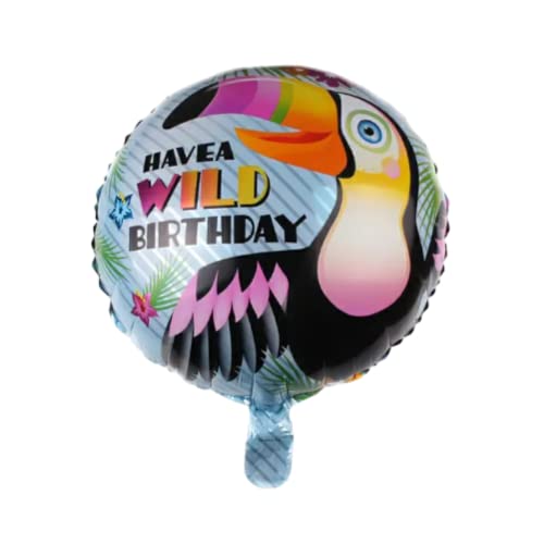 Image of Party Decorz Woodpecker Foil Balloons Set Of 5(1pcs Woodpecker Foil Balloon+2pcs Happy Birthday Round Foil Balloon+2 Pcs Round Foil Balloon) For Children Birthday Party Decorations