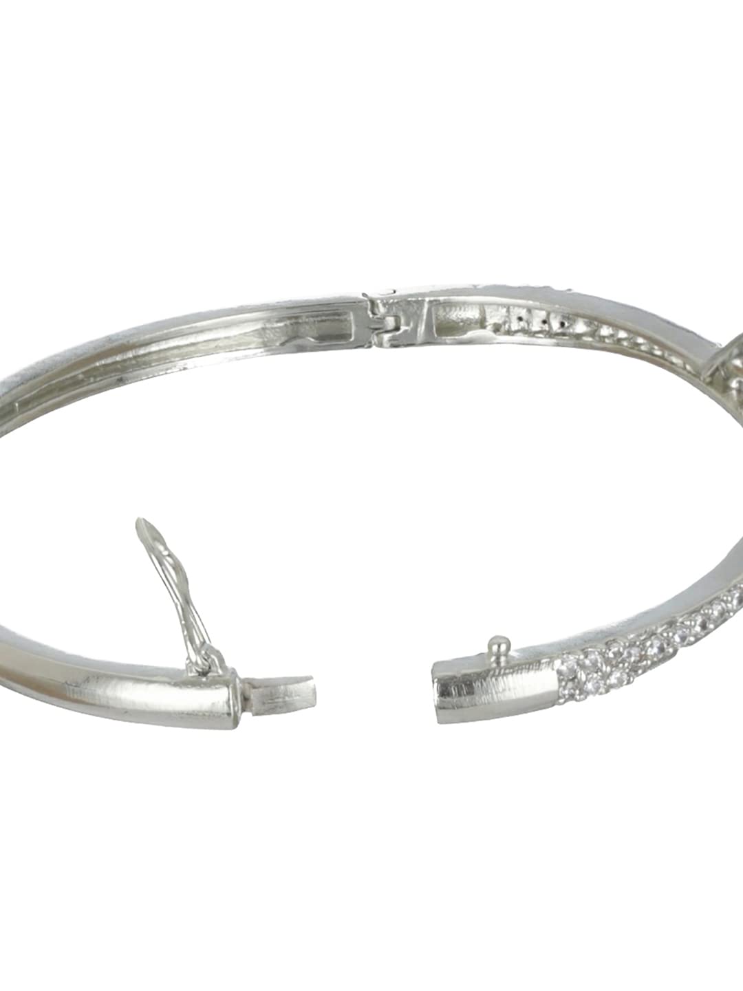 Pink Floral Leaf AD-Plated Bracelet