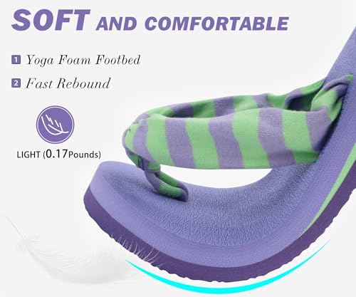 image for Kuailu Flip Flops Women Arch Support Yoga Mat Comfortable Summer Beach