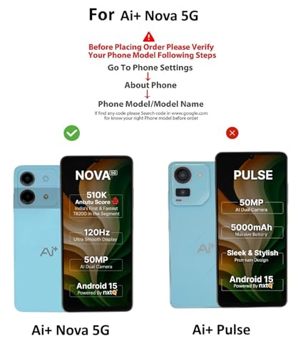 Image of COVERBLACK Flexible Rubber Case Back Cover Compatible for Ai + Nova 5G - Transparent