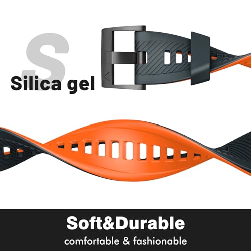 OVERSTEP Silicone 22mm Watch BandSport, Multi-Device - Compatible With Garmin Fenix 7/6/5 and Epix Pro 47mm - Image 4