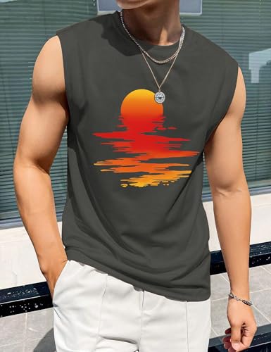 Tank Tops Men Hawaiian Palm Tree Print Mens Tank Top Vacation Sleeveless Shirts for Men2