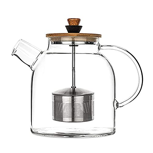 KARL HAUSMANN Glas Teekanne 1.5L Mit Siebeinsatz - Borosilikat Glas