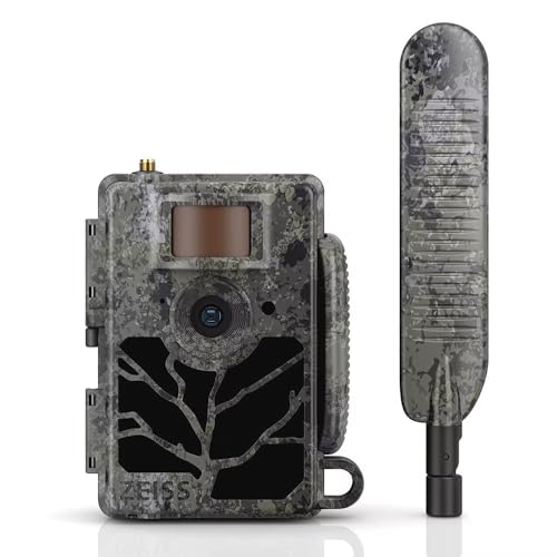 ZEISS Secacam 5 - Grandangolo 100° - fototrappola connessa 4G+ LTE, SIM, SD 32 GB, APP, 12MP, HD1080, Intelligenza Artificiale, Visione notturna a COLORI, Rilevamento movimenti 25 m, Impermeabile