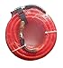 Zeluga Z-Flex Industrial Interchange with Ball Coupler and Air Safety Plug Reinforced Polyurethane Air Hose 300 PSI (Transparent Red, 1/4in. x 100ft.)
