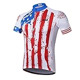 XUNQI Camiseta de ciclismo para hombre, manga corta, reflectante, con bolsa trasera con cremallera, talla 4XL