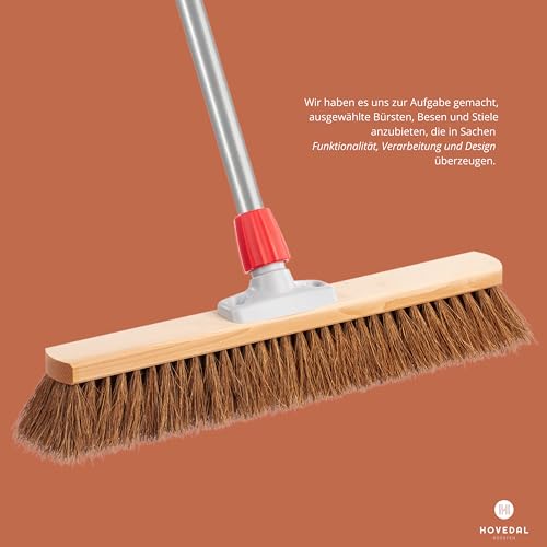 Kokosbesen 50 cm mit Stiel, Besen Kokos mit Teleskopstiel, Straßenbesen breit mit Kokosborsten, Saalbesen Kokos, Besen mit Kokosborsten, Kehrbesen mit Naturfaser – Bild 6