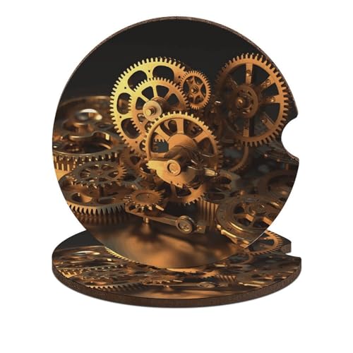 Posavasos para auto 2.6" madera 2 unidades diseño Cool Gears miniatura 1