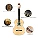 TARIO 39 Inch Fretless Classical Guitar Full Size Acoustic Guitar Spruce top Ovangkol back and sides Okoume neck laurel fingerboard