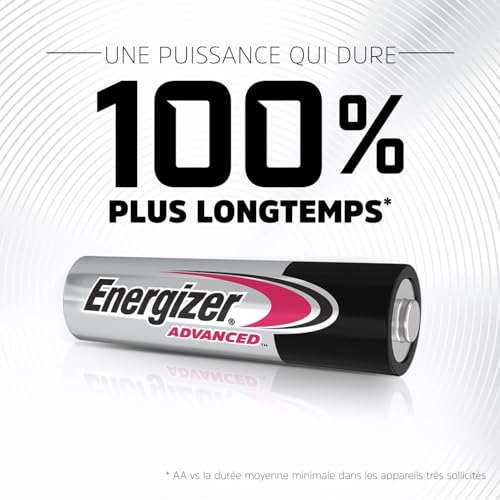 Piles AA Energizer Advanced conservation 10 ans sans plastique
