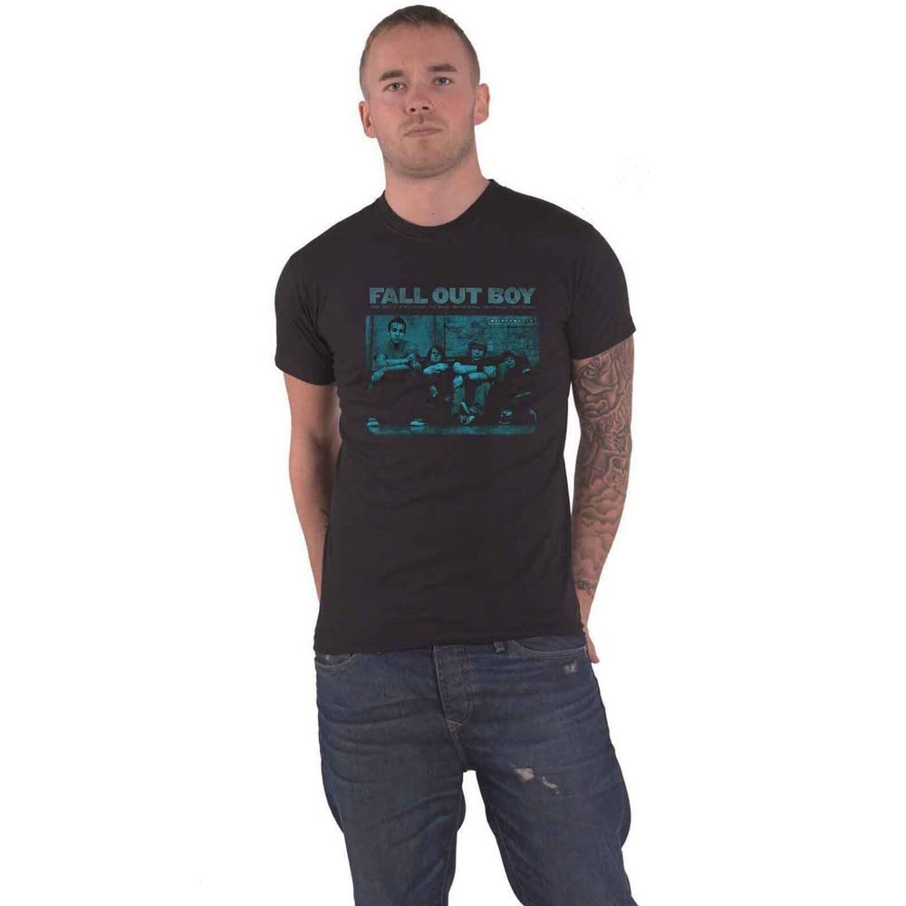 Fall Out Boy T Shirt Take This to Your Grave Band Logo Official Mens Black M