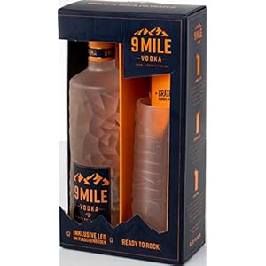 9 Mile Vodka Wodka 0,7l LED beleuchtet im GP mit Highball Glas