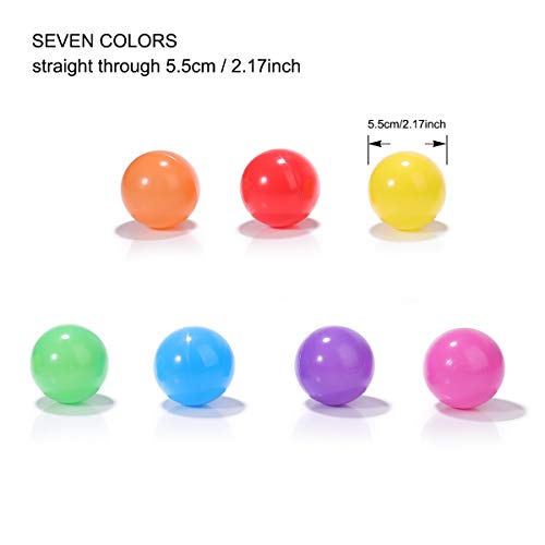 50 peças de plástico macio de 5,3 cm, bola do oceano, à prova de esmagamento, barraca de natação, bo