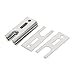 Aexit 52mmx20mm Stainless Hooks Steel Sliding Window Door Anti-Theft Security Over Door Hooks Plates 10pcs