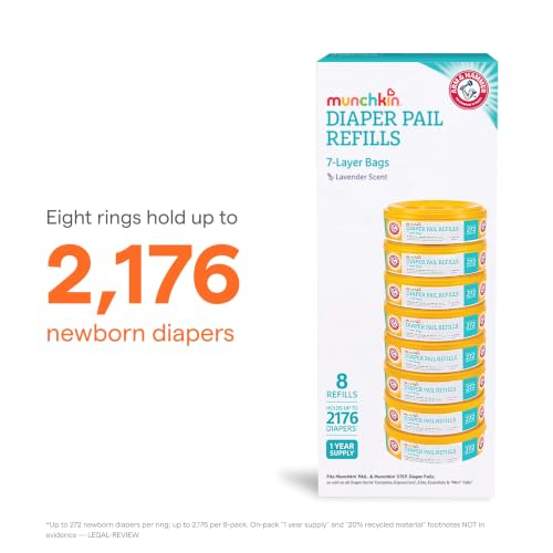 Munchkin Arm & Hammer Diaper Pail Refills, Lavender, 8 Pack - image 3