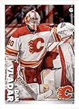 2022-23 Topps NHL Stickers Collection Hockey #84 Dan Vladar Calgary Flames Officially Licensed Sticker Card (paper thin, smaller than regular card, plain back - See Scan)