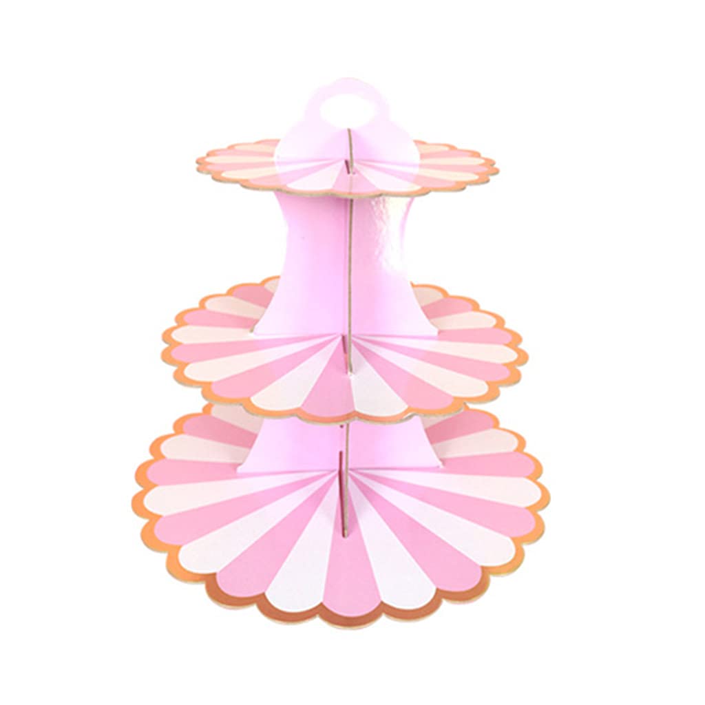Mekalero Cupcake Stand Made by Paper Easy to Assemble Suitable for Cupcakes Muffins Pastries Desserts Fruits Home Dorm Cupcake Holder for Dessert Table Birthday Wedding