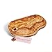 Produktbild DAS OLIVENHOLZBRETT® Olivenholz Schneidebrett mit Saftrille/Servierbrett aus Olivenholz/Steakbrett/Olivenholzbrett mit Saftrille/Naturschnitt/ca. 50-54cm lang, 23-27cm breit, 2cm dick