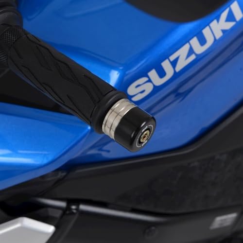 Embouts de guidon R&G Racing noir supprimez vibrations sur Suzuki