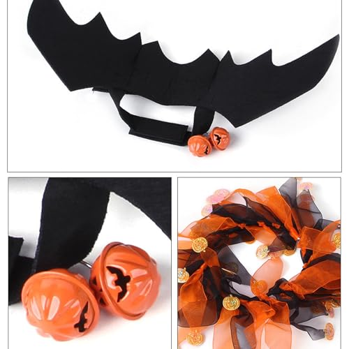 Adereços para fantasia de gato de Halloween - Traje de fantasia de animal de estimação de Halloween