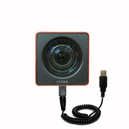 Gomadic Unique Coiled USB Charge and Data Sync Cable for The Lytro Lytro – Charging and HotSync Functions with one Cable. Built with TipExchange