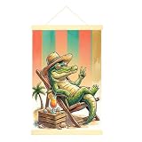 Krokodil-Leinwand-Poster zum Aufhängen, Wandkunst, 