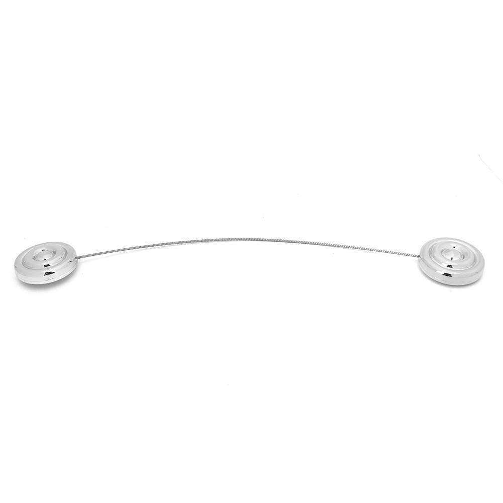 Magnetic Curtain Buckle Magnetic Curtain Tiebacks, Window Drape Decoration with Exquisite Workmanship Curtain Tiebacks, Hotel Bedroom Office for Living Room(Silver)