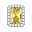 11.November(Yellow Topaz)-Emerald Cut