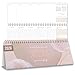 H&auml;fft&reg; Wochen-Tischkalender 2026 quer mit Aufsteller "Soft Beige" 1 Woche 2 Seiten, Schreibtisch-Kalender mit Spr&uuml;chen, Wochenkalender 29,7 x 11,6 cm - nachhaltig & klimafreundlich