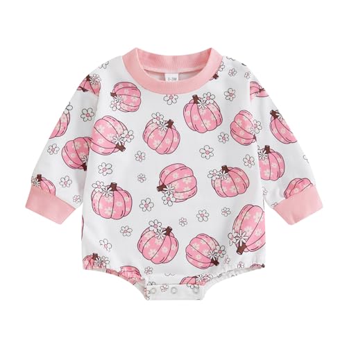 Image of BemeyourBBs Newborn Baby Boy Girl Fall Winter Clothes Long Sleeve Bubble Sweatshirt Romper Cute Infant One Piece Outfit
