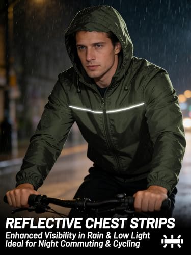 Image of SWISSWELL Mens Rain Jacket & Coats Packable Lightweight Waterproof Rain Shell Hooded for Golf Travel Hiking