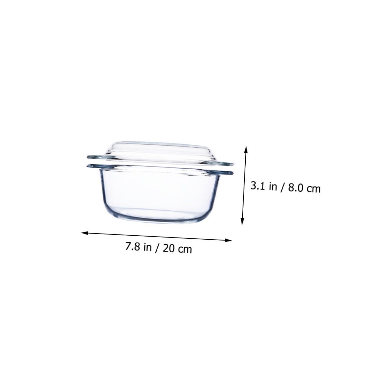 TOYANDONA Hitzebeständiger Glas topf mit Deckel Mikrowellengeeignet Lebensmittelecht Spülmaschinenfest Ofenfest für Suppe und Aufläufe Robustes Hitzebeständiges Glasgeschirr