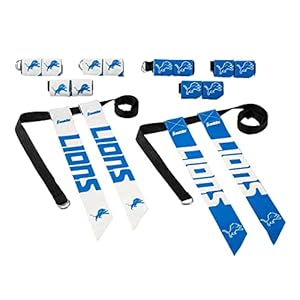 Franklin Sports NFL Detroit Lions Flag Football Sets – NFL Team Flag Football Belts and Flags – Flag Football Equipment for Kids and Adults